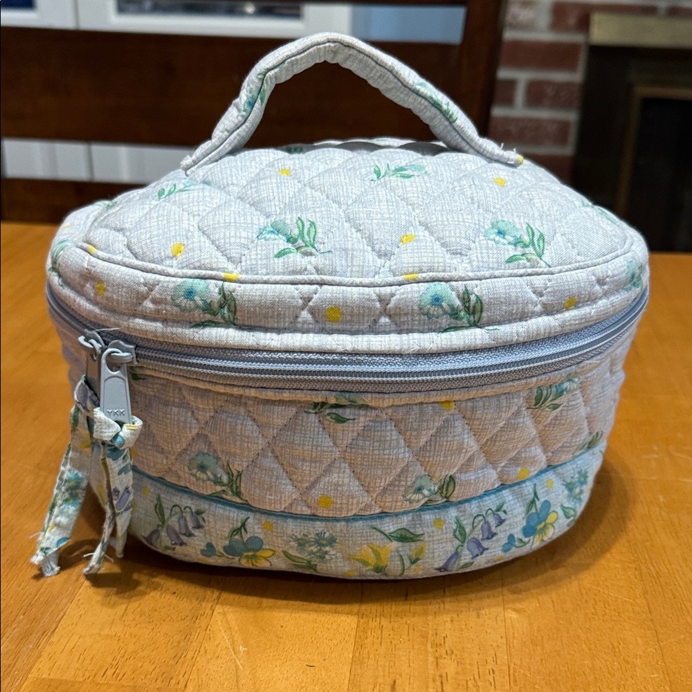 Vera Bradley Blue and Yellow Zippered Pouch